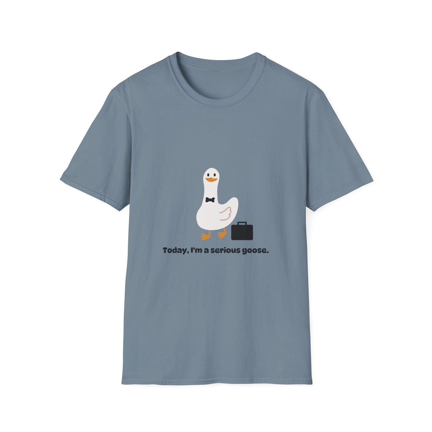 Funny Serious Goose Unisex T-Shirt - Perfect for Casual Days and Office Humor