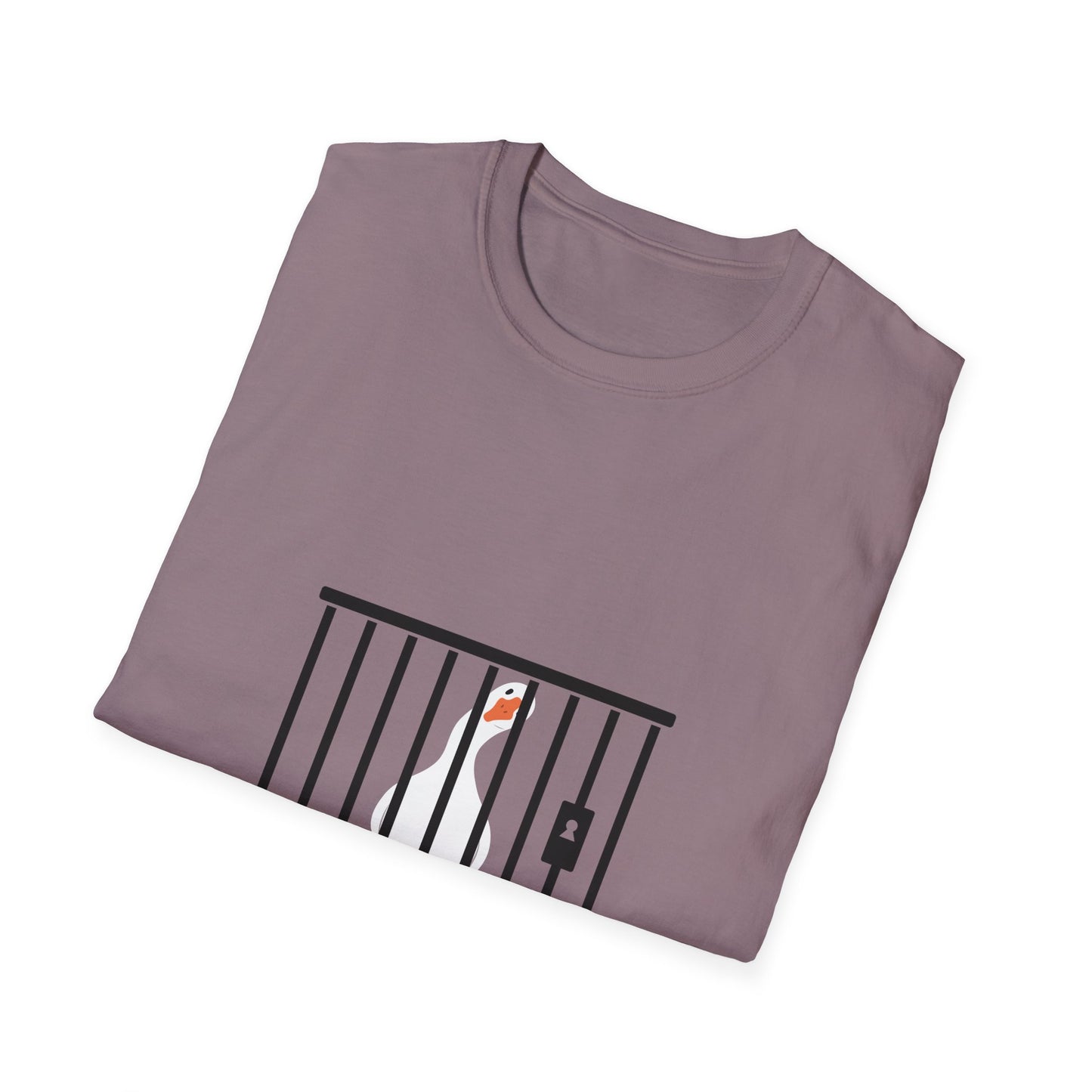 Funny Unisex Softstyle T-Shirt - 'Got Too Silly' Goose Design