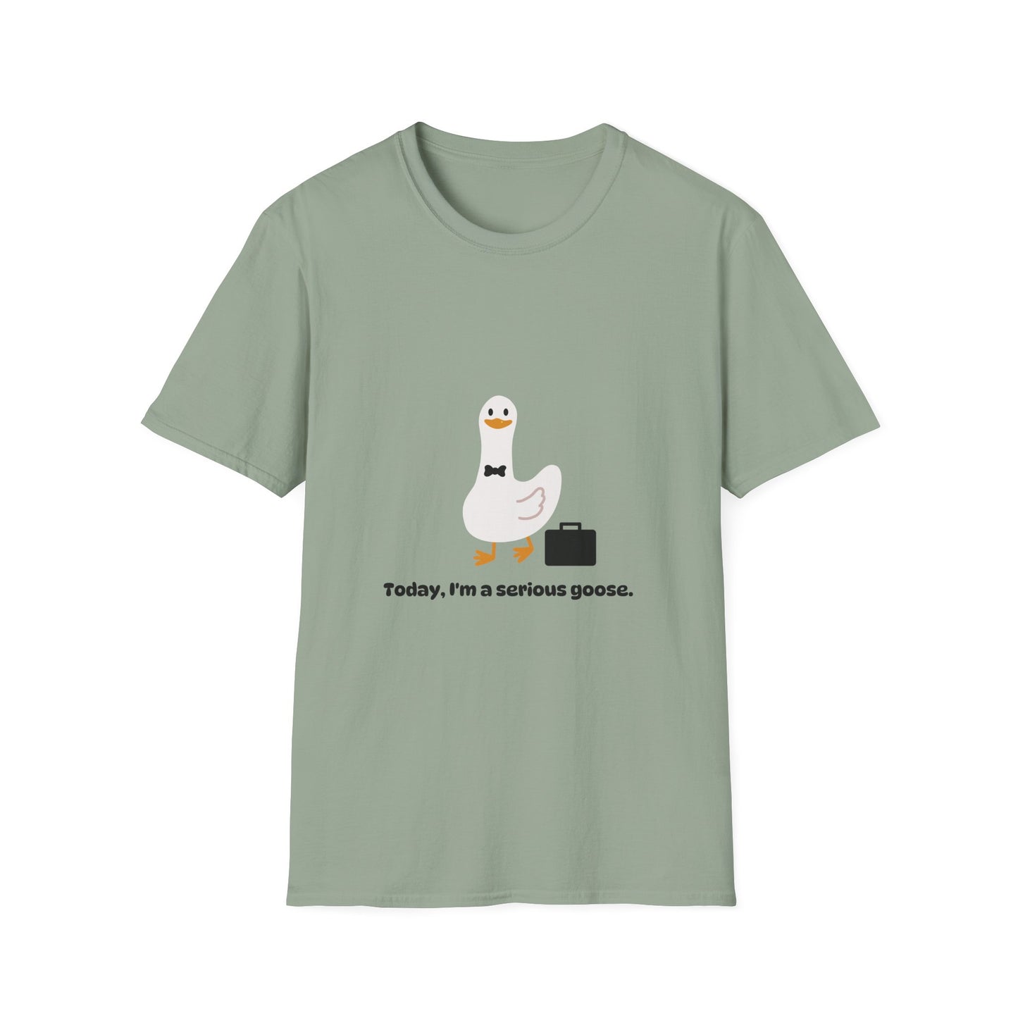 Funny Serious Goose Unisex T-Shirt - Perfect for Casual Days and Office Humor
