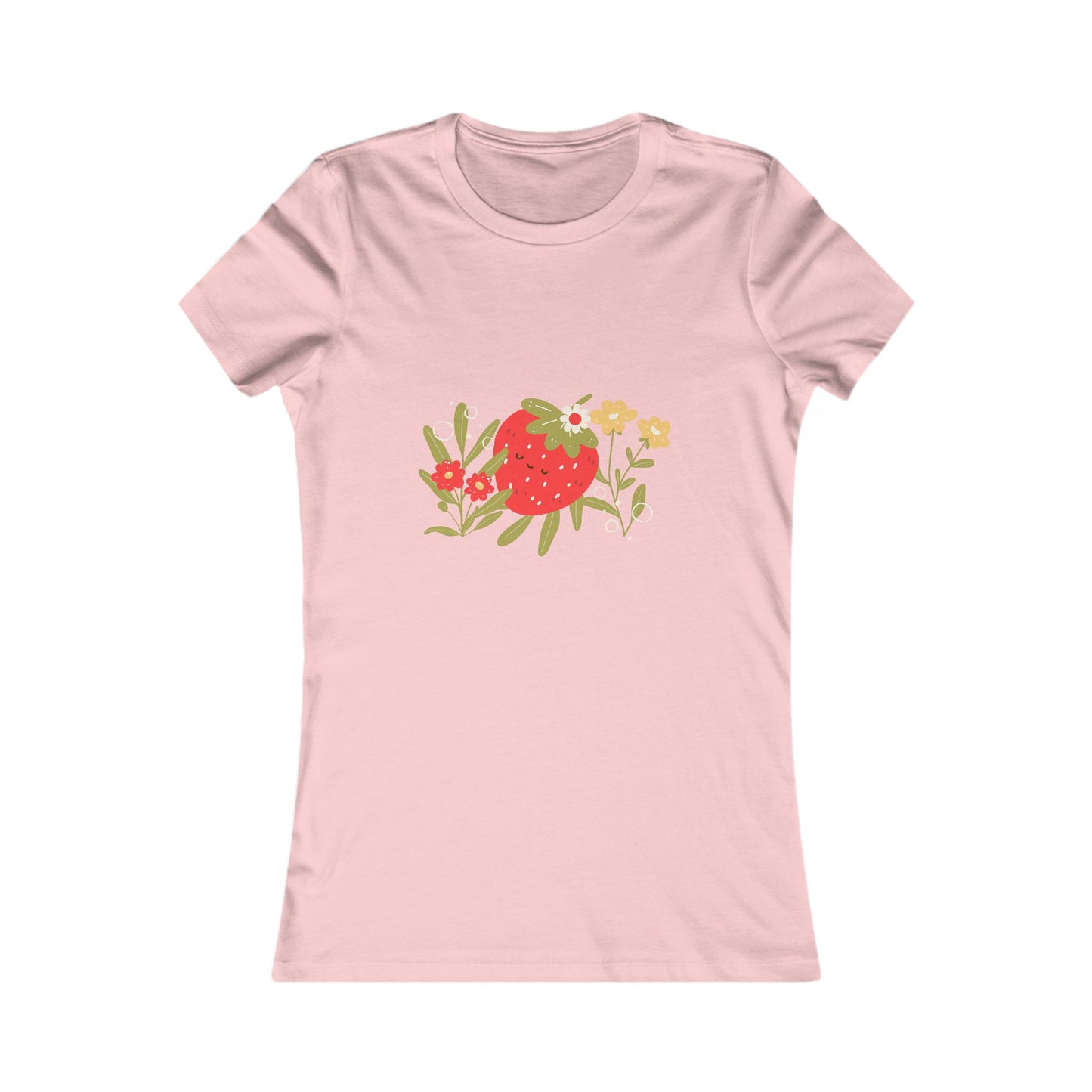 Women's Tee - Sleeping Red Strawberry Cute T-Shirt