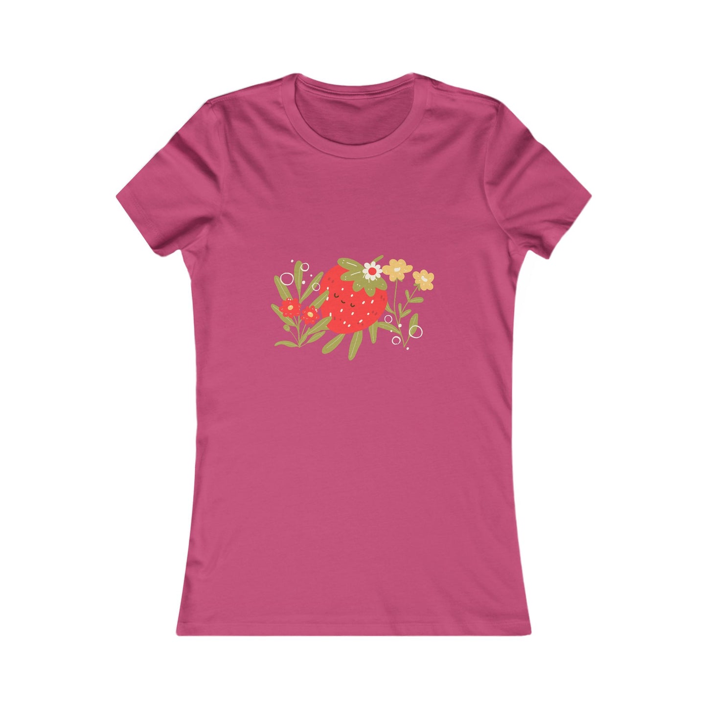 Women's Tee - Sleeping Red Strawberry Cute T-Shirt