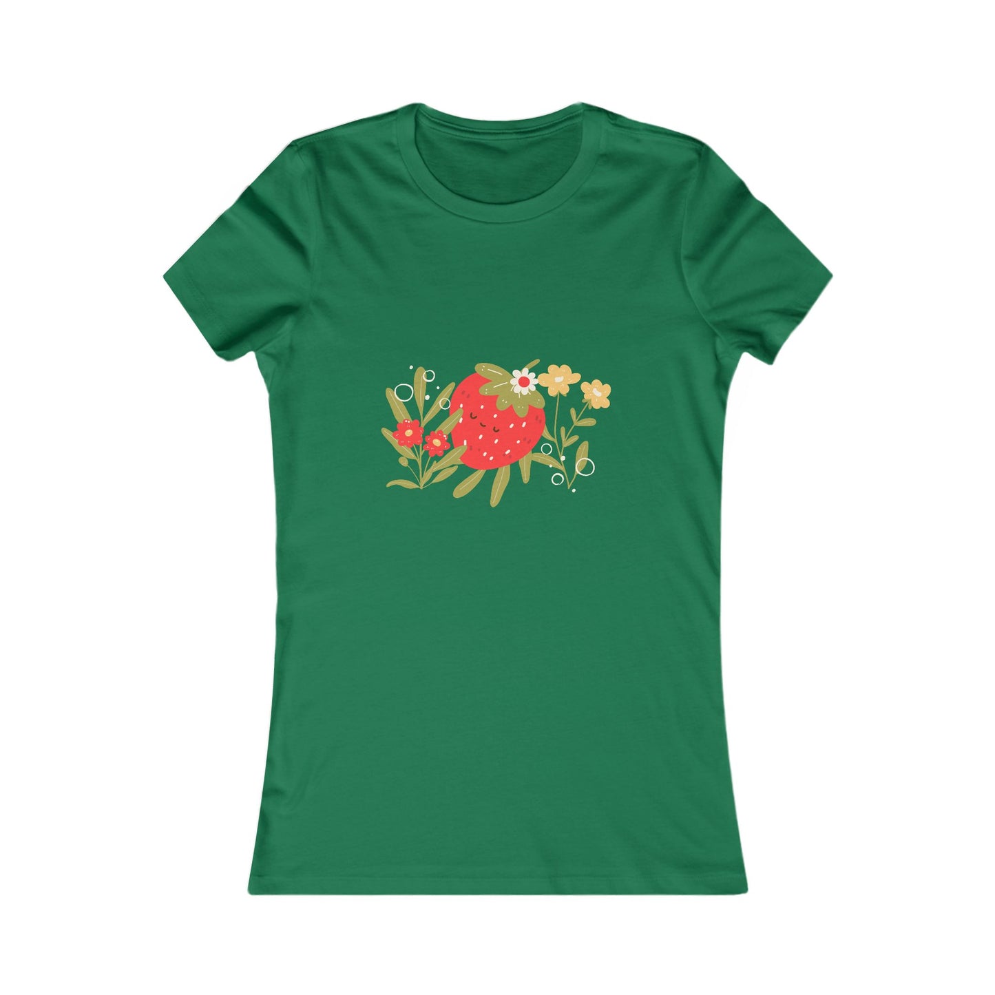 Women's Tee - Sleeping Red Strawberry Cute T-Shirt