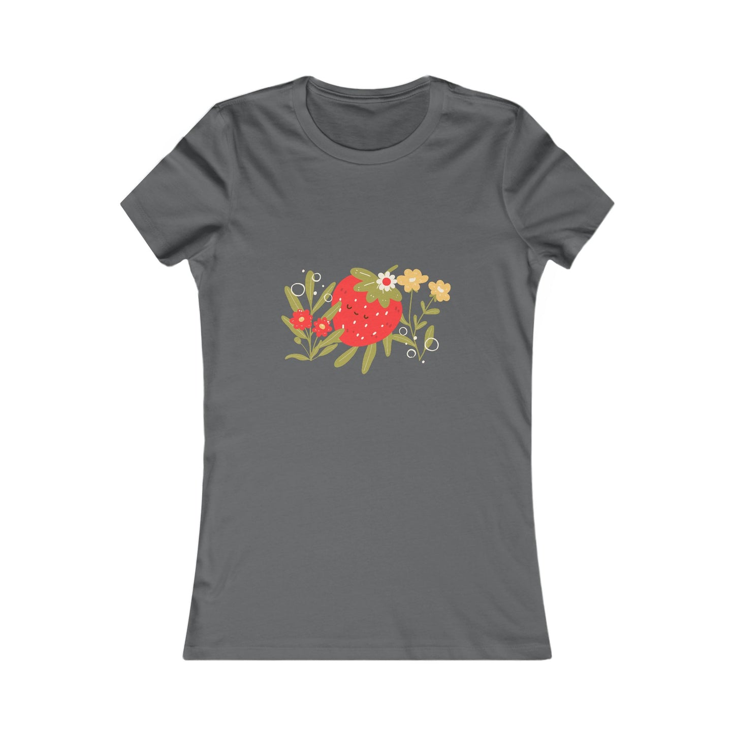 Women's Tee - Sleeping Red Strawberry Cute T-Shirt