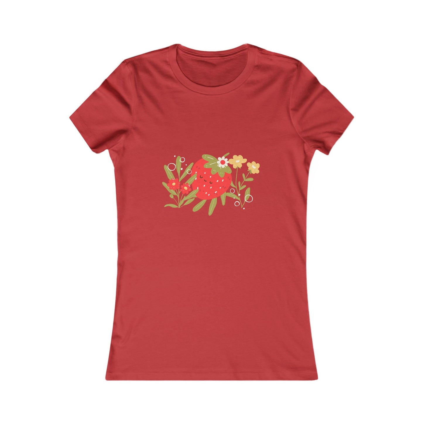 Women's Tee - Sleeping Red Strawberry Cute T-Shirt
