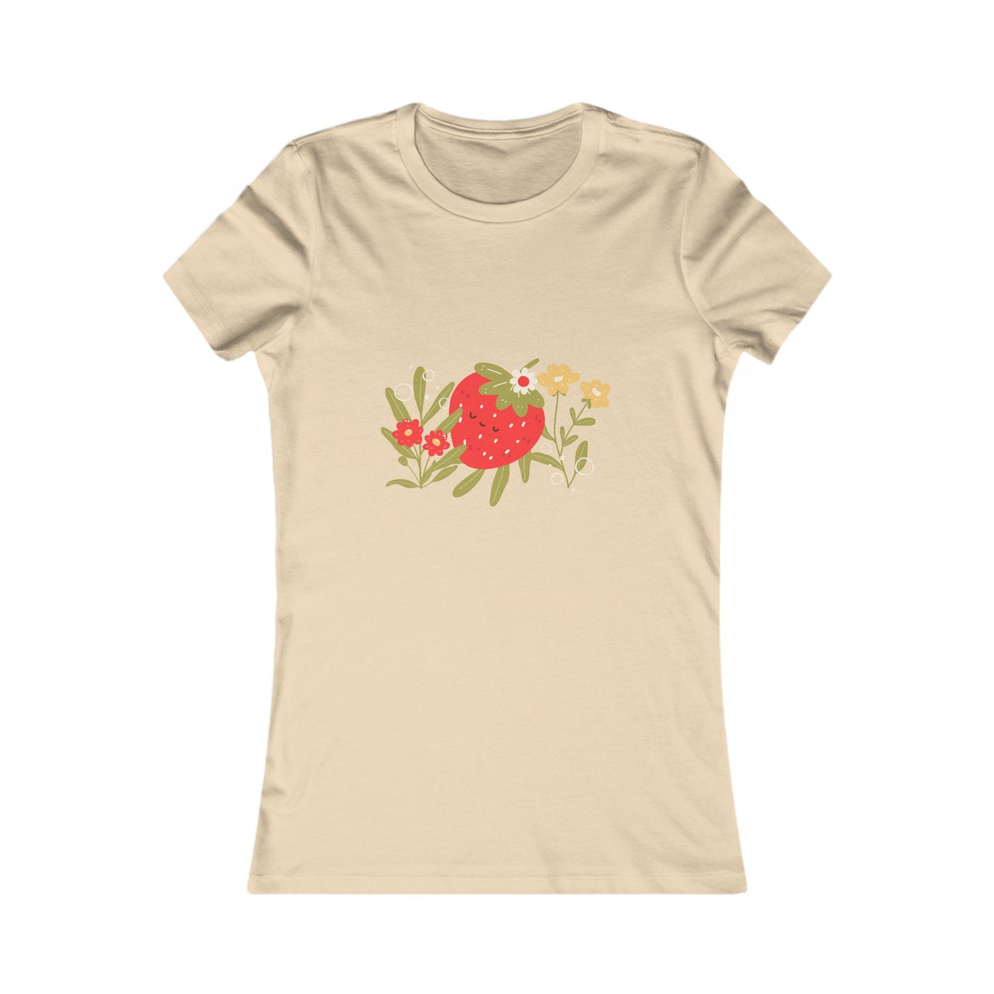 Women's Tee - Sleeping Red Strawberry Cute T-Shirt
