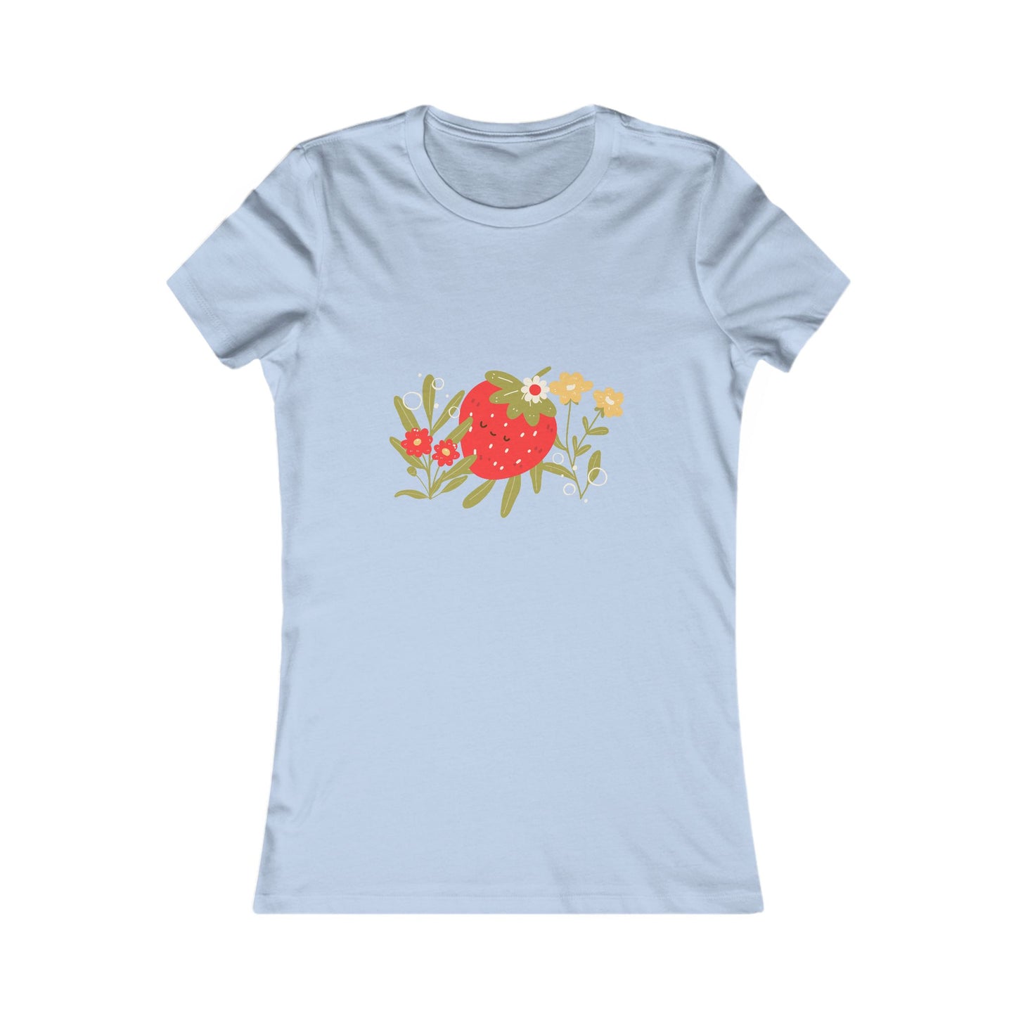 Women's Tee - Sleeping Red Strawberry Cute T-Shirt