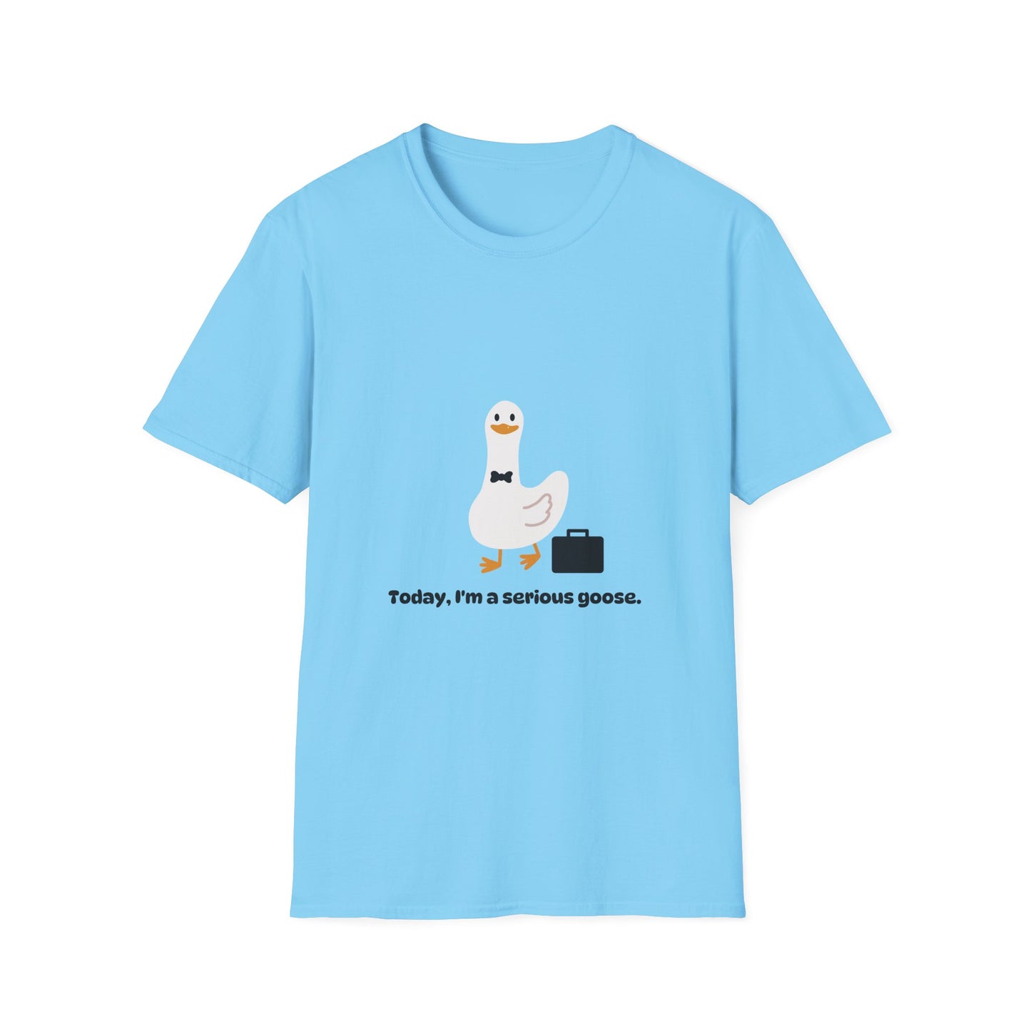 Funny Serious Goose Unisex T-Shirt - Perfect for Casual Days and Office Humor