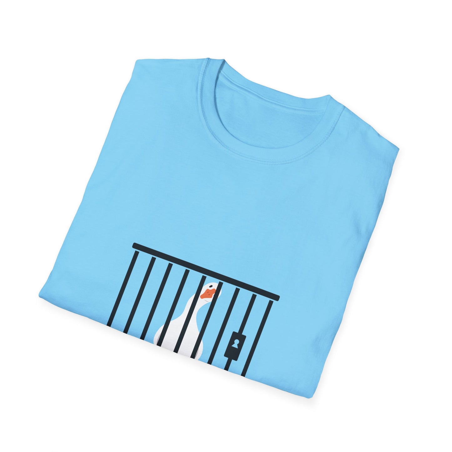 Funny Unisex Softstyle T-Shirt - 'Got Too Silly' Goose Design
