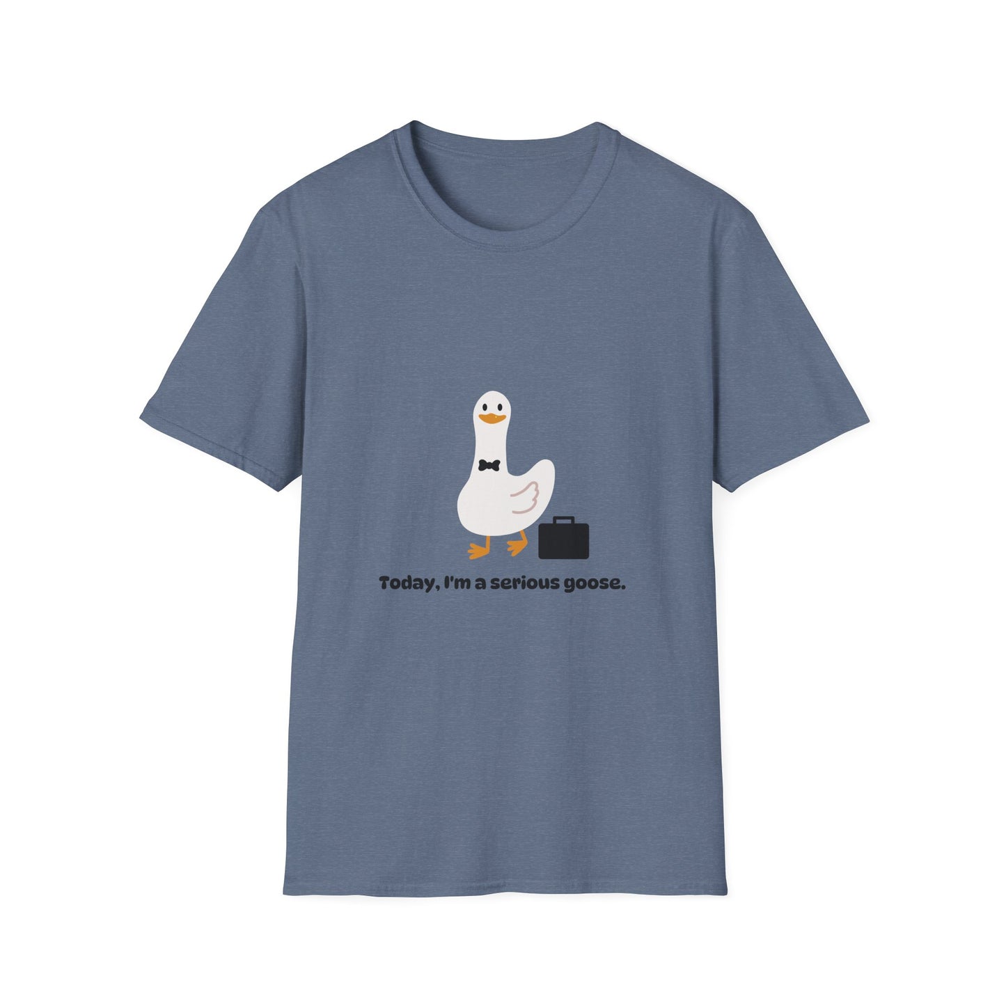 Funny Serious Goose Unisex T-Shirt - Perfect for Casual Days and Office Humor