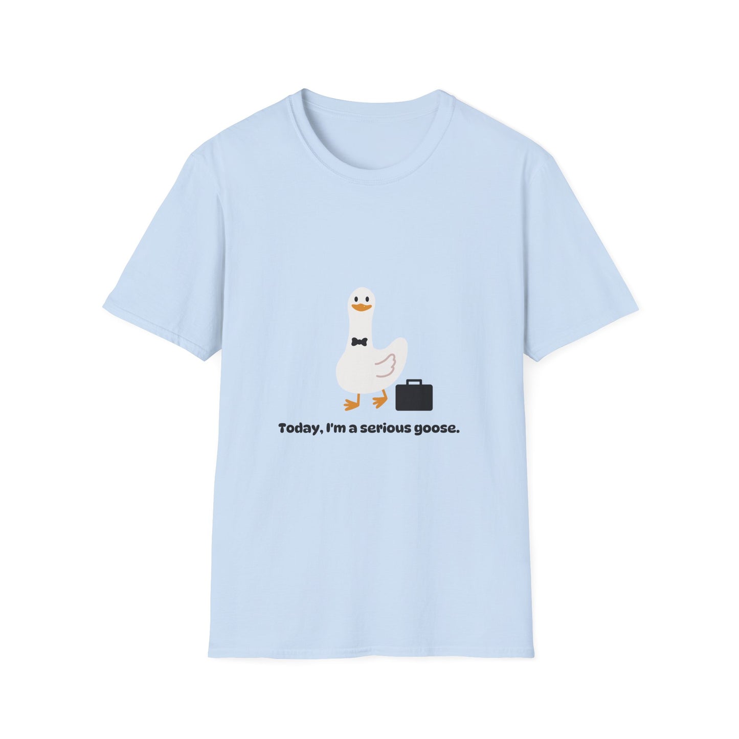 Funny Serious Goose Unisex T-Shirt - Perfect for Casual Days and Office Humor