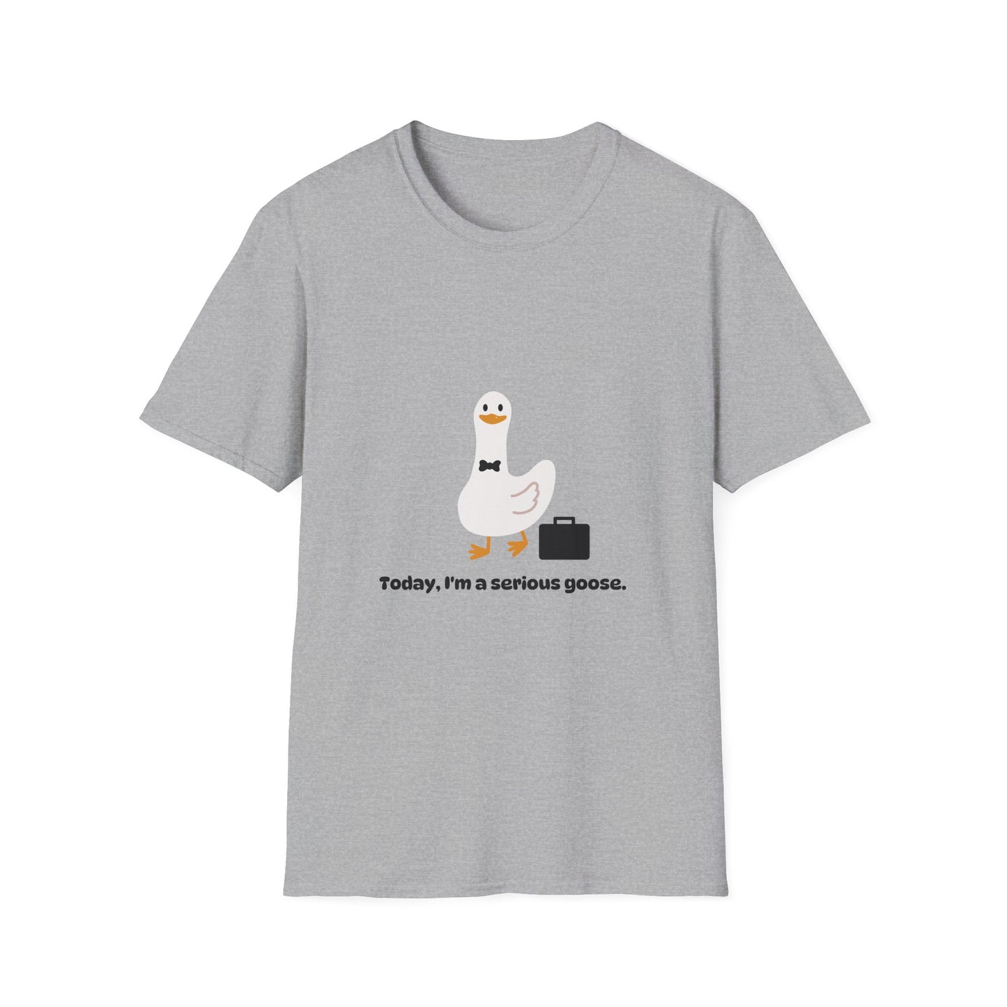 Funny Serious Goose Unisex T-Shirt - Perfect for Casual Days and Office Humor