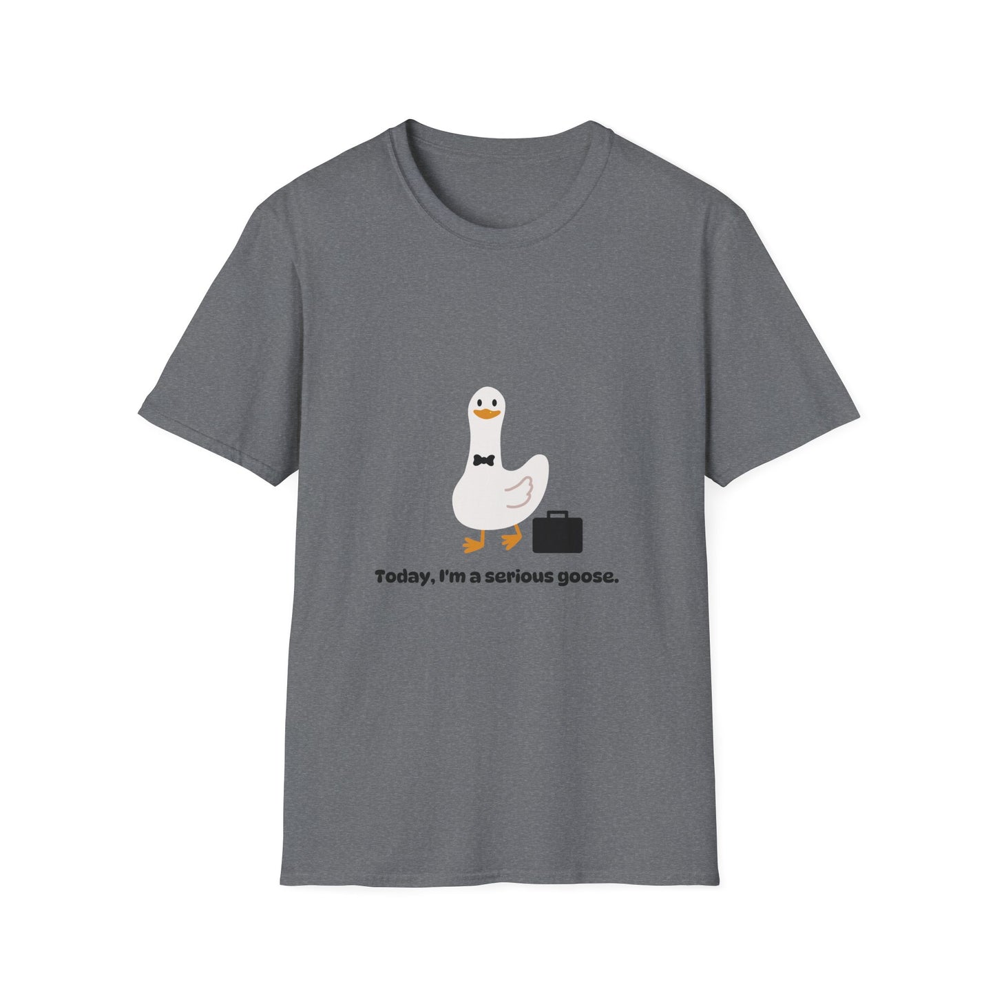 Funny Serious Goose Unisex T-Shirt - Perfect for Casual Days and Office Humor