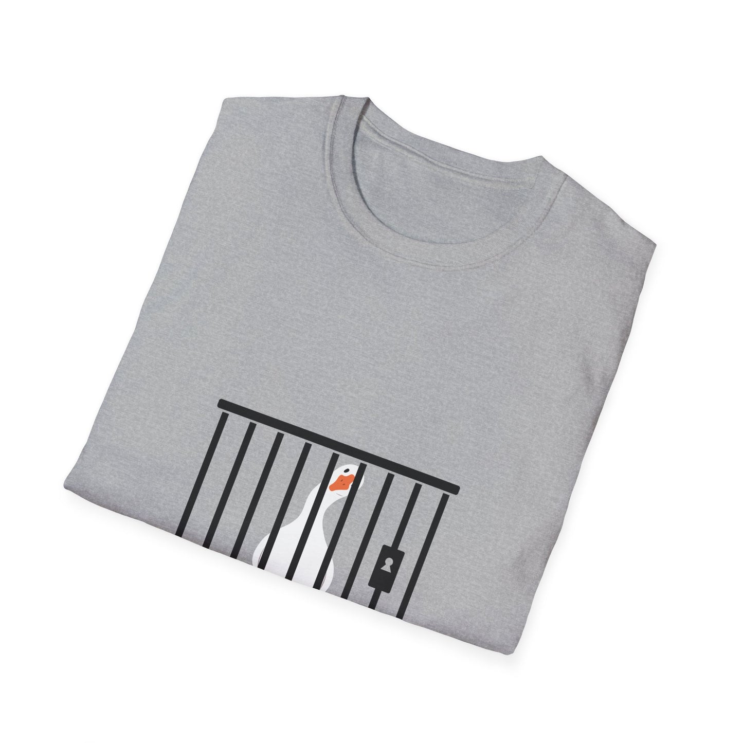 Funny Unisex Softstyle T-Shirt - 'Got Too Silly' Goose Design