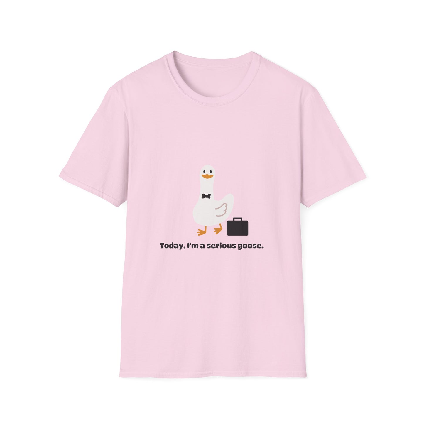 Funny Serious Goose Unisex T-Shirt - Perfect for Casual Days and Office Humor
