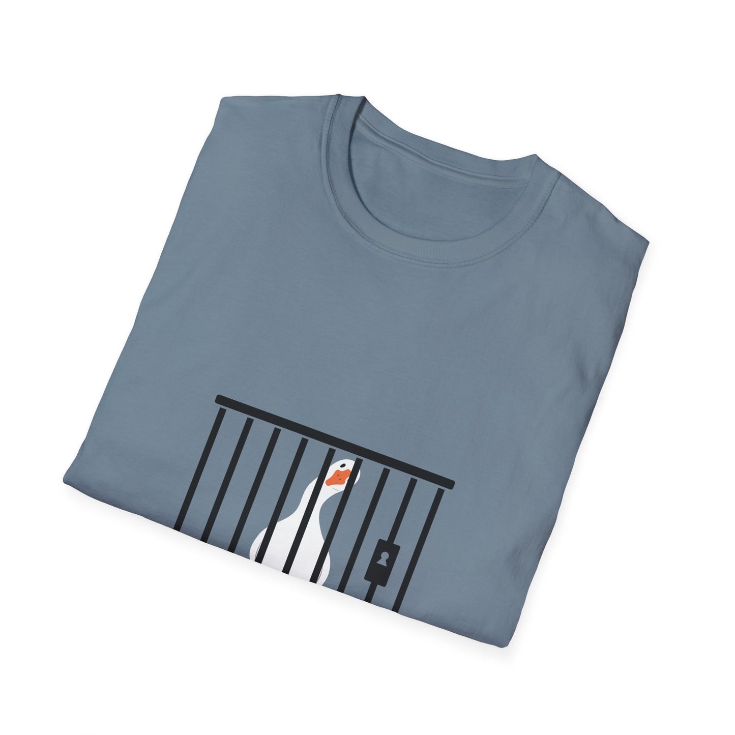 Funny Unisex Softstyle T-Shirt - 'Got Too Silly' Goose Design