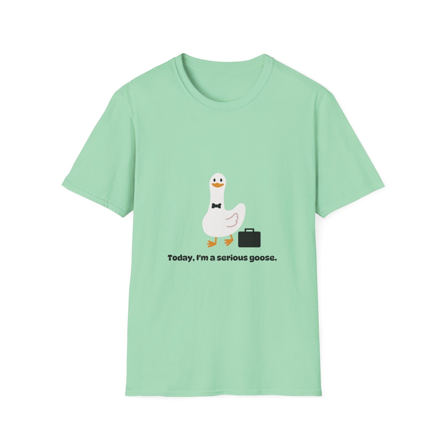 Funny Serious Goose Unisex T-Shirt - Perfect for Casual Days and Office Humor