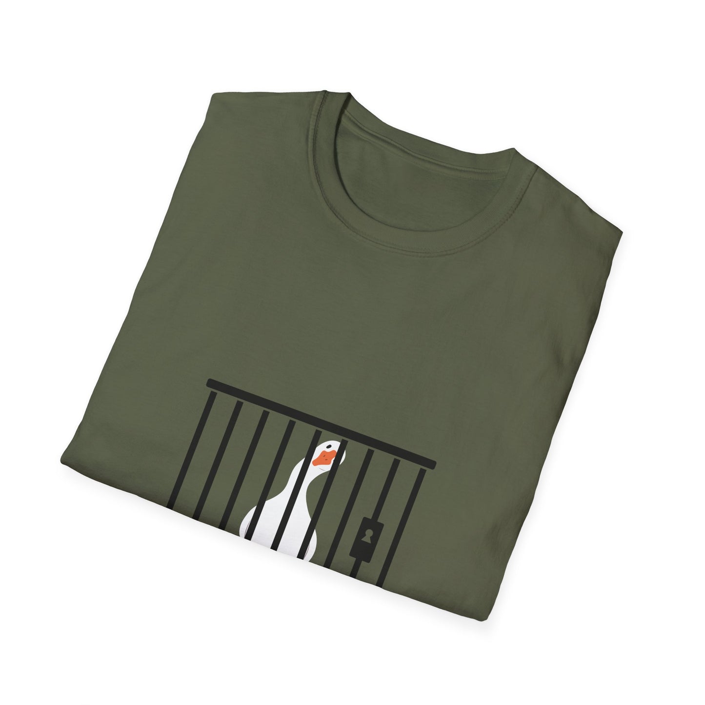 Funny Unisex Softstyle T-Shirt - 'Got Too Silly' Goose Design