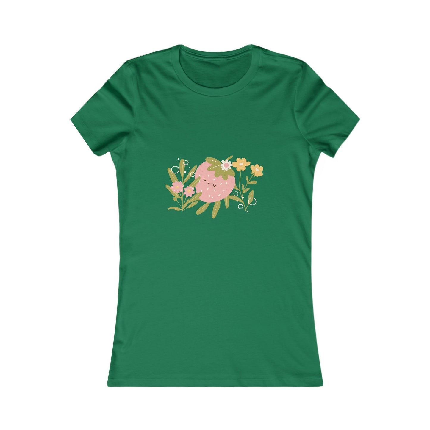 Women's Tee - Sleeping Pink Strawberry Cute T-Shirt