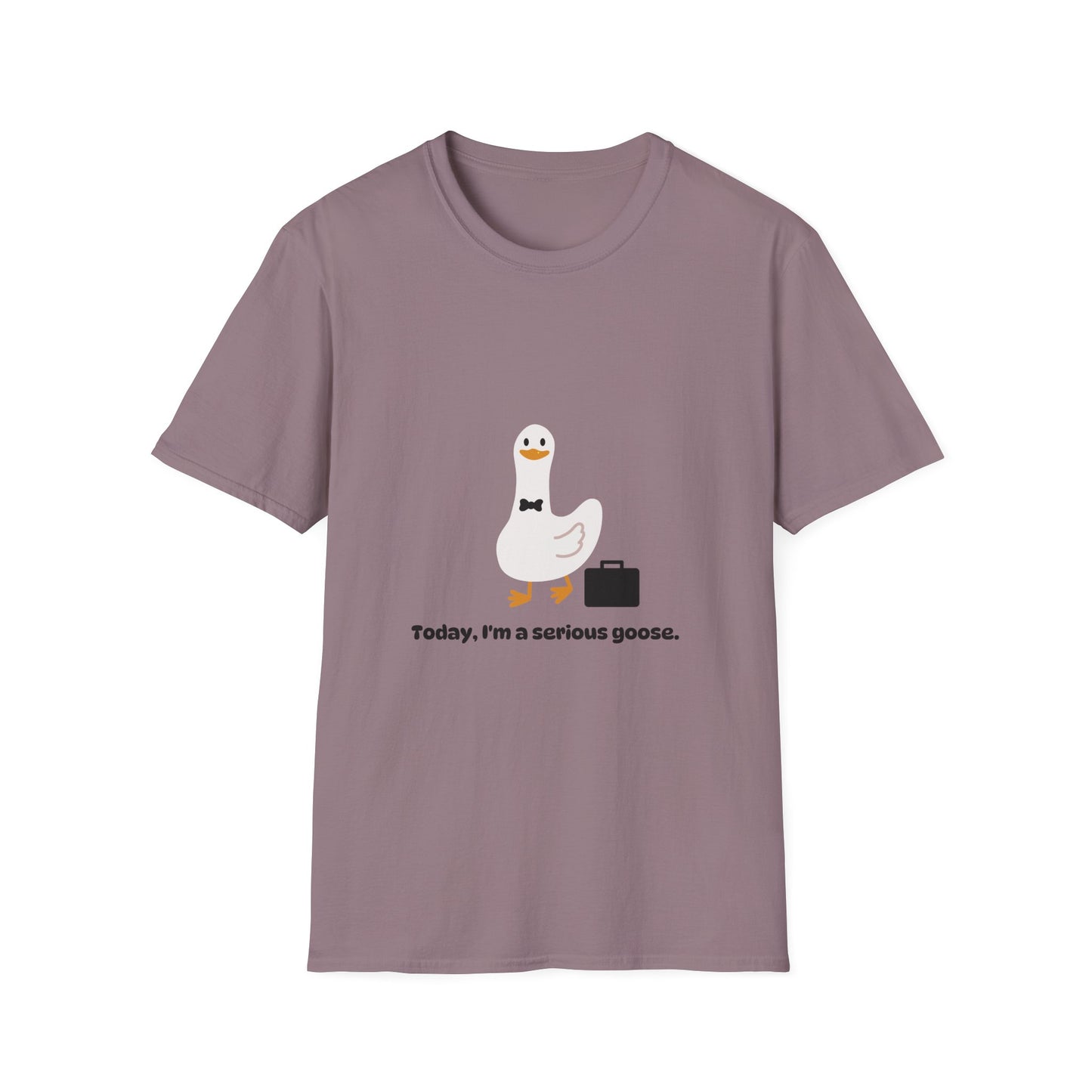 Funny Serious Goose Unisex T-Shirt - Perfect for Casual Days and Office Humor