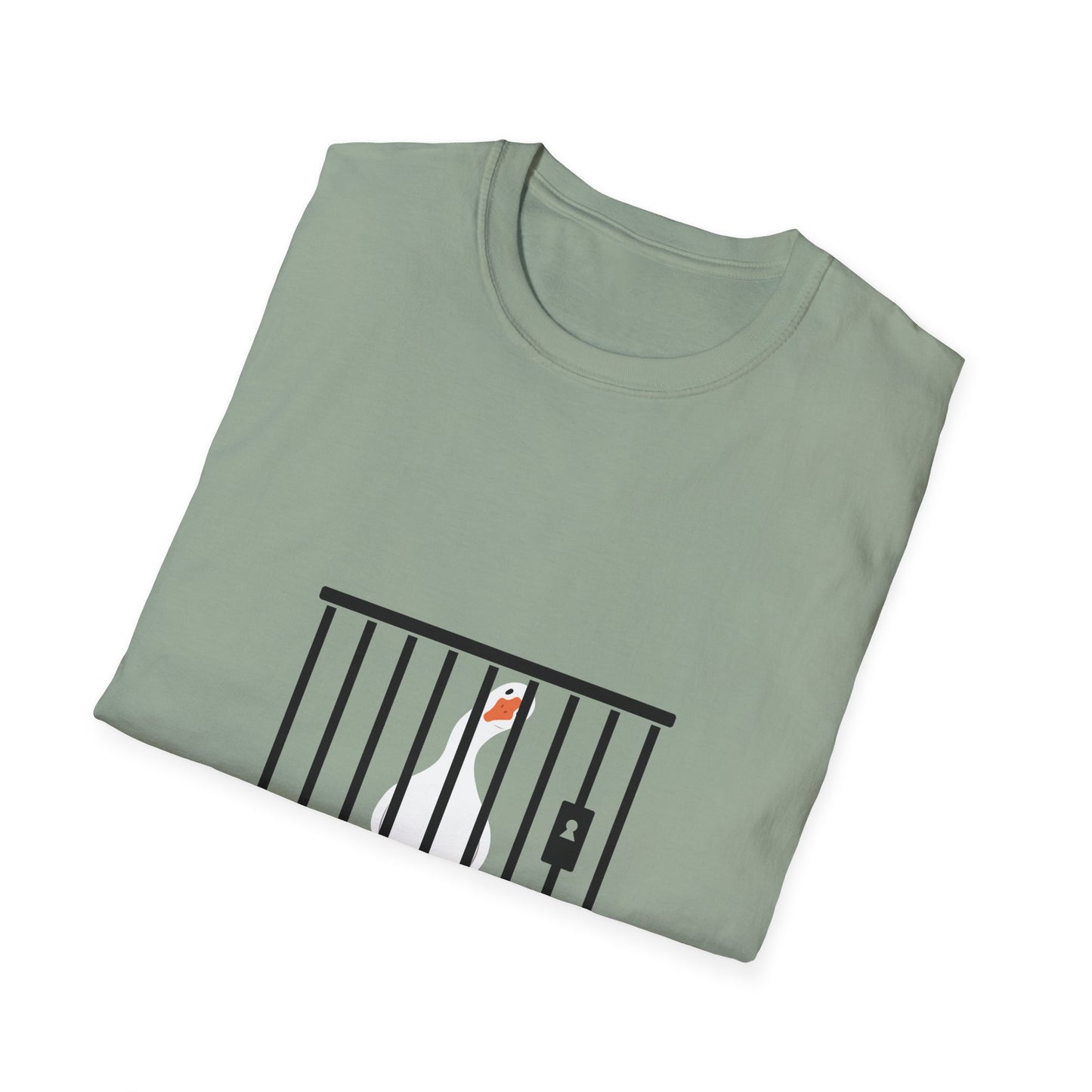 Funny Unisex Softstyle T-Shirt - 'Got Too Silly' Goose Design
